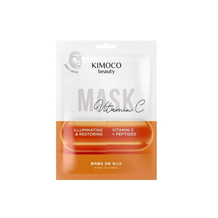 Освітлююча тканинна маска Kimoco Beauty з Vitamin C та вітаміном С 23 мл