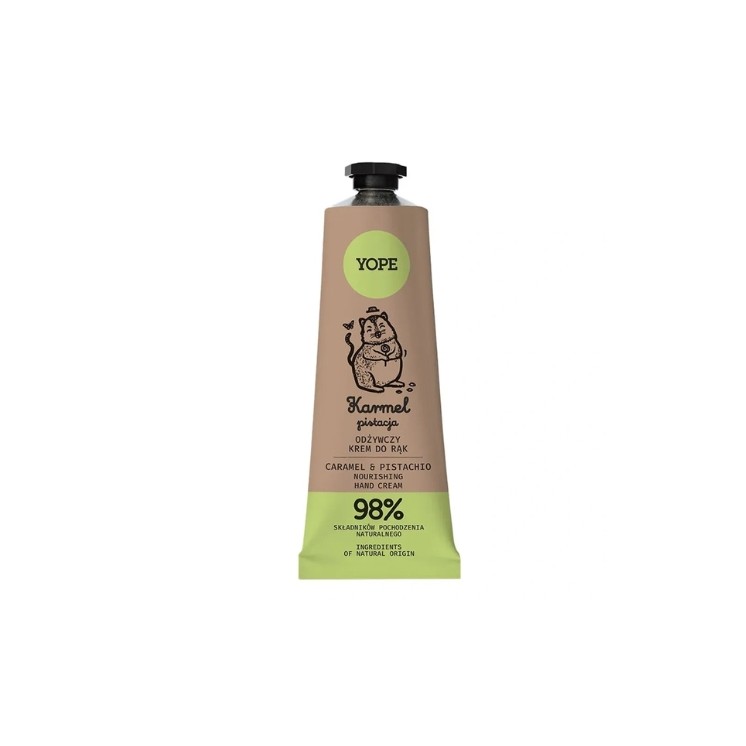 YOPE Natuurlijke handcrème met karamel en pistache 50 ml