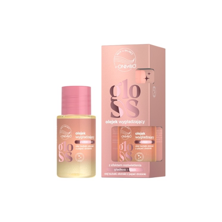 Олія для розгладжування волосся ONLYBIO Hair in Balance Gloss з освітлюючим ефектом 20 мл