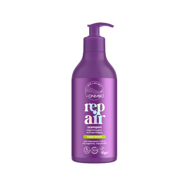 Shampooing régénérant et fortifiant ONLYBIO Hair in Balance Repair 400 ml