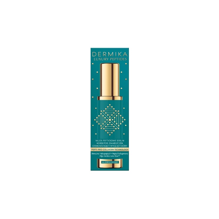 Сироватка для корекції зморшок Dermika Luxury Peptides Multi-Peptide для омолодження шкіри 60 мл
