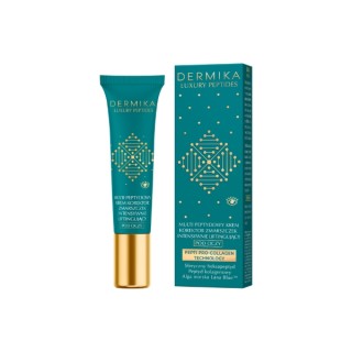 Мультипептидний крем для шкіри навколо очей Dermika Luxury Peptides для інтенсивного розгладжування зморшок 15 мл