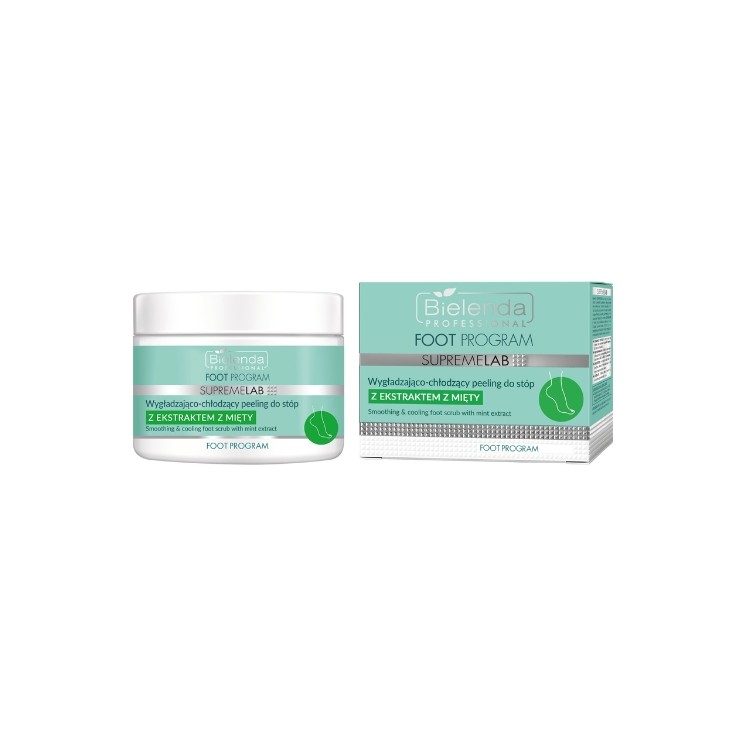 Програма для розгладження та охолодження ніг Bielenda Professional SUPREMELAB Peeling для ніг з м'ятою 200 г