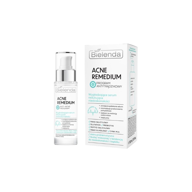 Сироватка для обличчя Bielenda Acne Smoothing Remedy для зменшення недоліків 30 мл