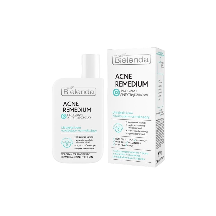 Ультралегкий зволожувальний та нормалізуючий крем Bielenda Acne Remedium 50 мл