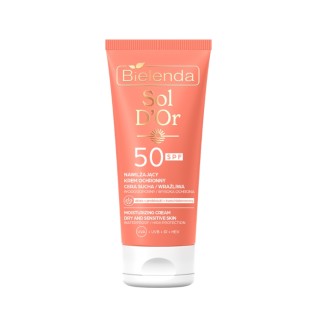 Захисний крем для обличчя Bielenda Sol D'OR SPF50 для сухої та чутливої шкіри 50 мл