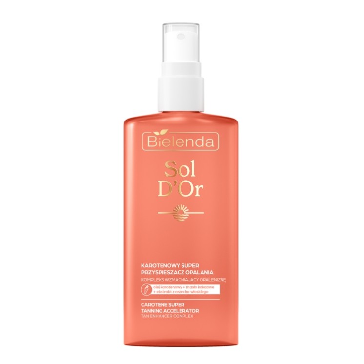 Прискорювач засмаги Bielenda Sol D'OR super Carotene для тіла та обличчя 150 мл