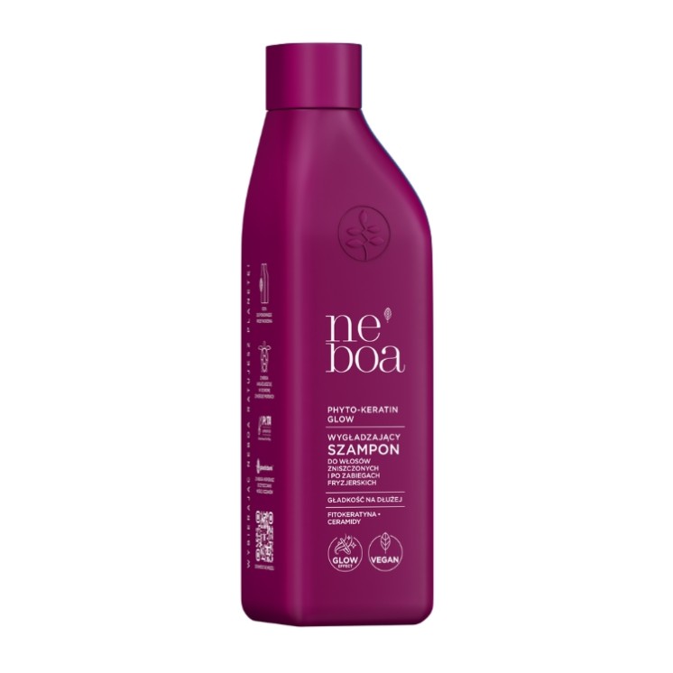 Розгладжуючий шампунь Neboa Phyto-Keratin Glow для пошкодженого та обробленого волосся 300 мл