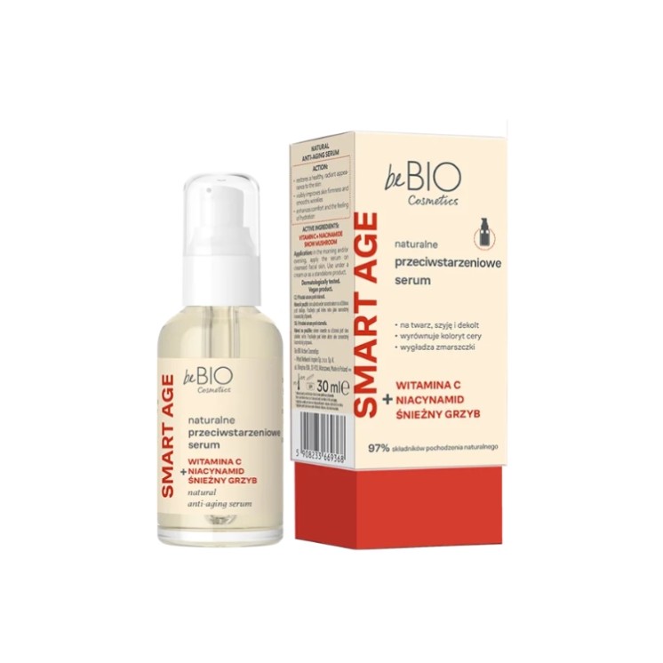 Sérum naturel BeBio Cosmetics Smart Age pour le visage, le cou et le décolleté 30 ml