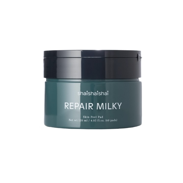 Shaishaishai Repair Milky Skin Peel Pads, sanft peelende Gesichtspads, 60 Stück – 120 ml