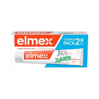 Dentifrice Elmex Junior pour enfants de 6 à 12 ans, 2 tubes de 75 ml