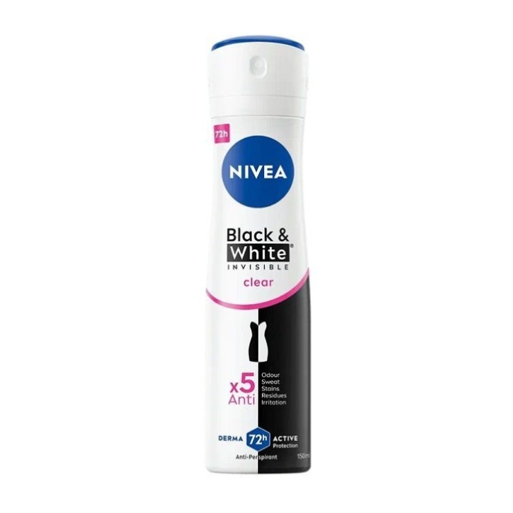 Nivea Black & White Deodorant spray Clear 150 ml
