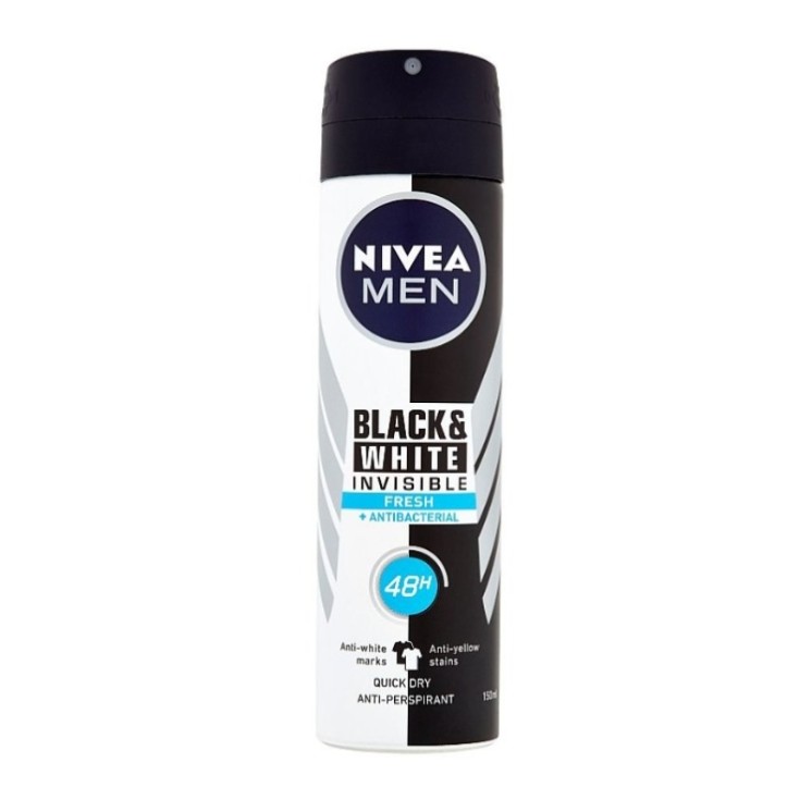 Nivea Men Black & White Deodorant met spray, Fresh ml
