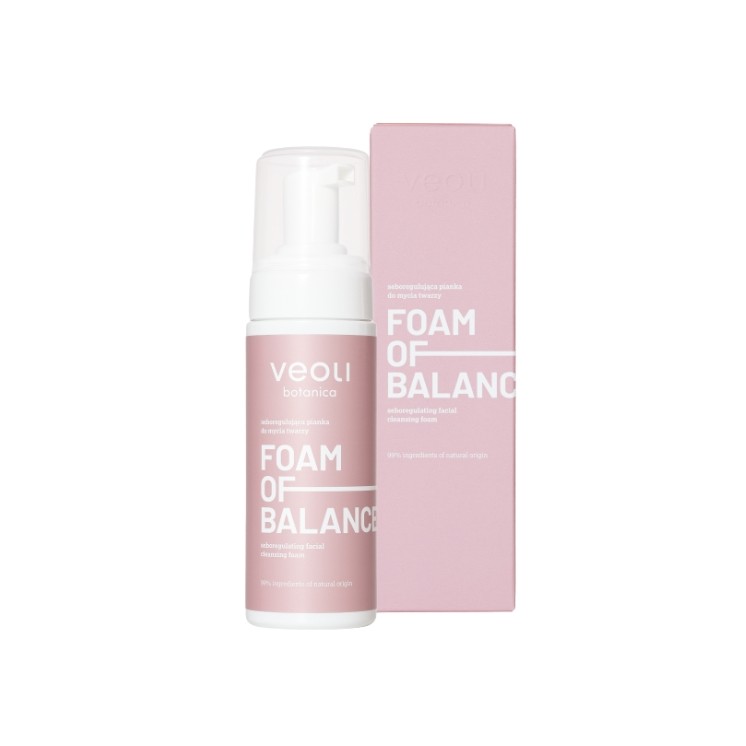 Пінка для очищення обличчя Veoli Botanica Foam of Balance , що регулює виділення шкірного сала, 150 мл