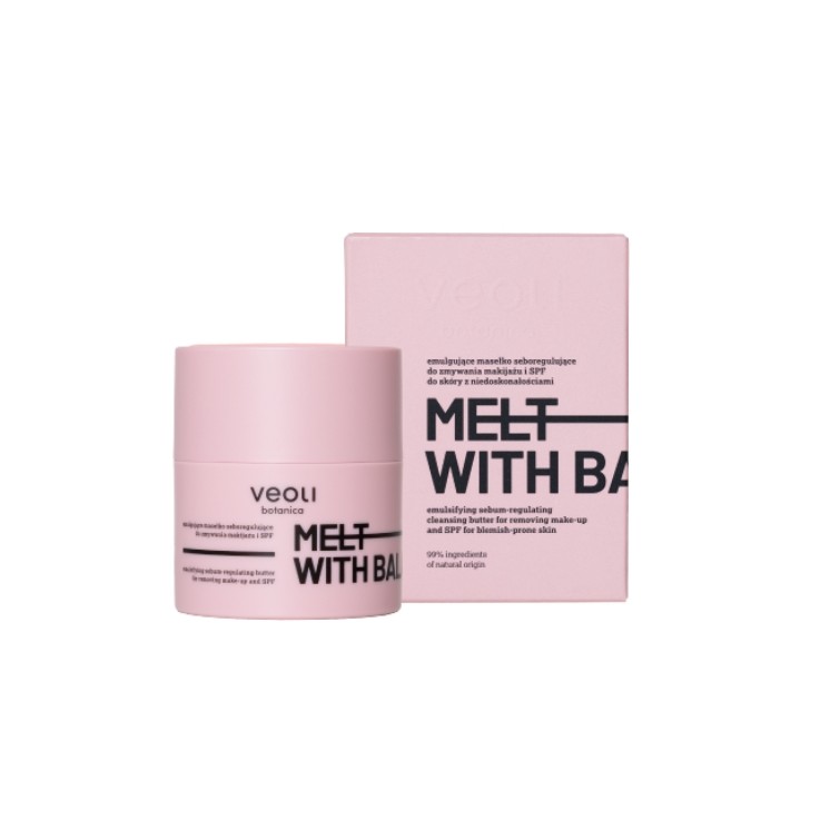 Veoli Botanica Melt with Balance емульгуюча вершкова олія для зняття макіяжу з SPF 40 г