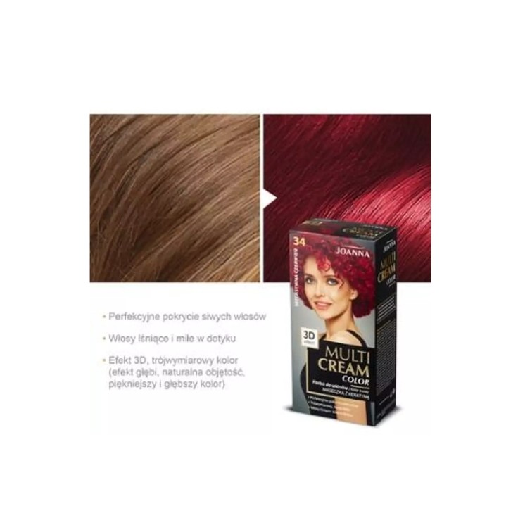 Joanna Multi Cream Color Hair dye /34/ Intense red