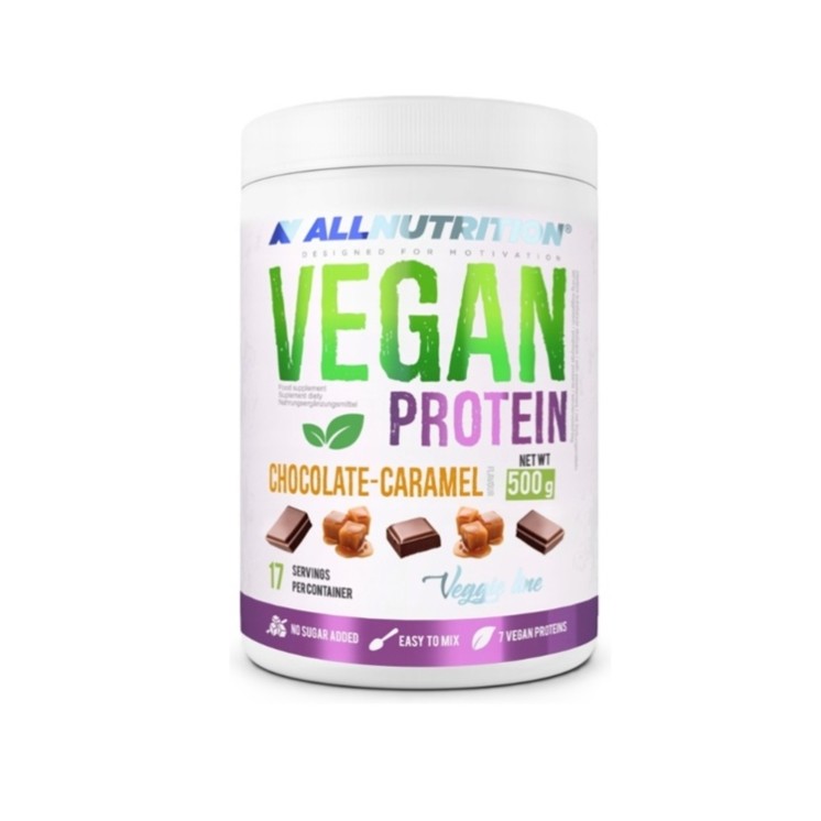 AllNutrition Protéines Végétales Sans Sucres Chocolate Caramel 500 g