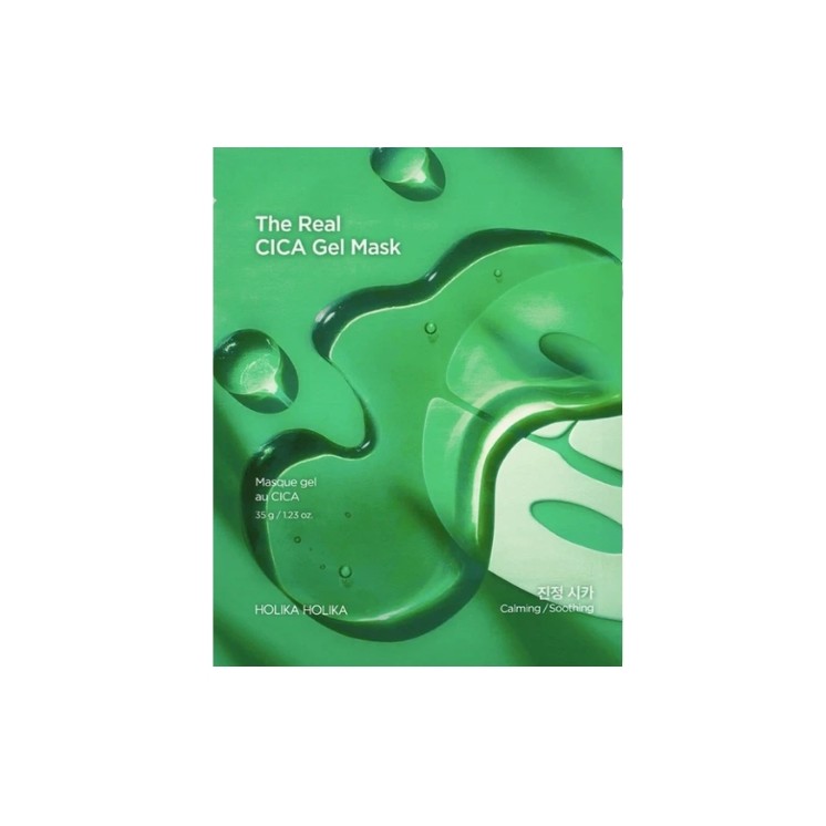 Holika Holika The Real Cica Gel Mask Intensiv beruhigende und entspannende Tuchmaske, 35 g