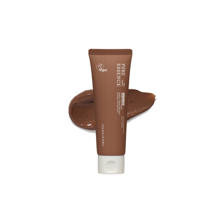Holika Holika Pure Essence Vegane Kakaonibs Poren Clay Tonmaske, entgiftende Gesichtsmaske, 80 g