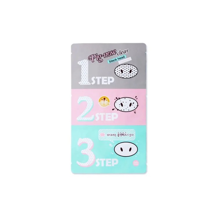 Holika Holika Pignose clear black neusmasker in 3 stappen