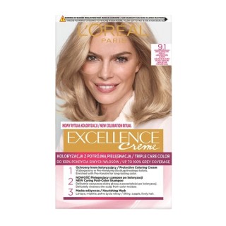 Фарба для волосся L'oreal Excellence Creme /9.1/ Дуже світлий Blond