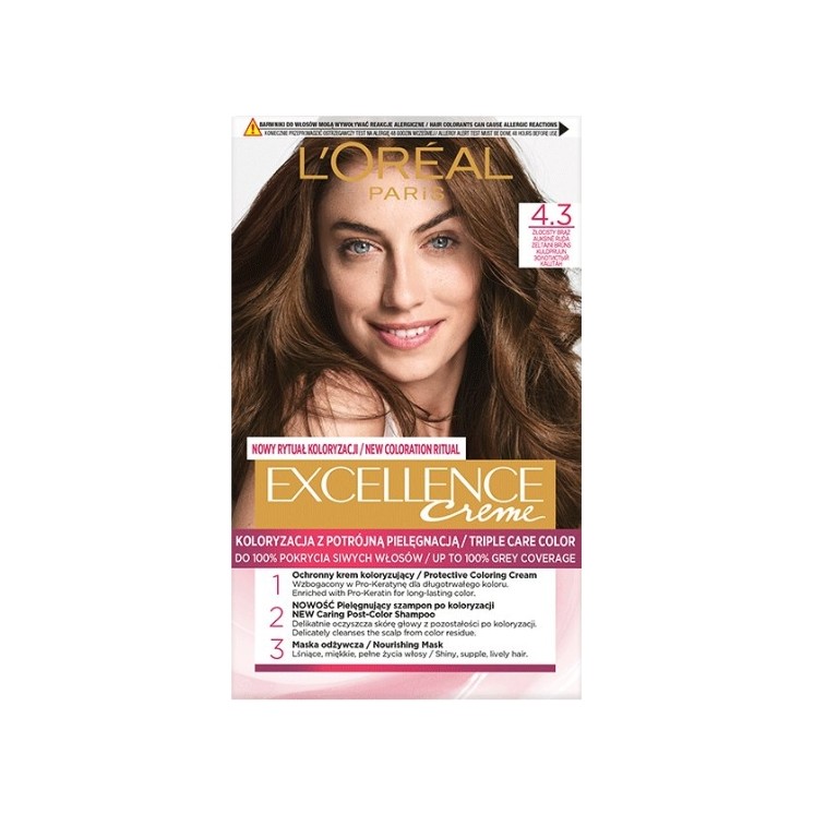 L'oreal Excellence Creme Haarverf /4.3/ Goudbruin
