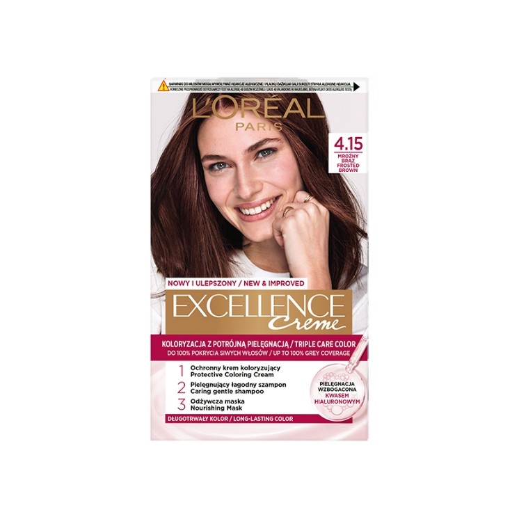 L'oreal Excellence Creme Haarfärbemittel /4,15/ Frostiges Braun