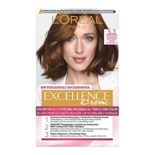L'oreal Excellence Creme Farba do włosów /5.3/ Jasny Złocisty Brąz