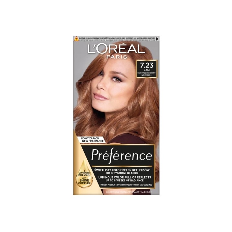 L'oreal Preference Haarfärbemittel /7,23/ Blond opaleszierendes Gold, Rose Gold