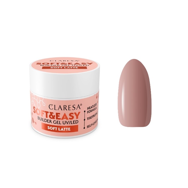 Claresa Soft & Easy Gel de construction pour ongles Soft Latte 45 g