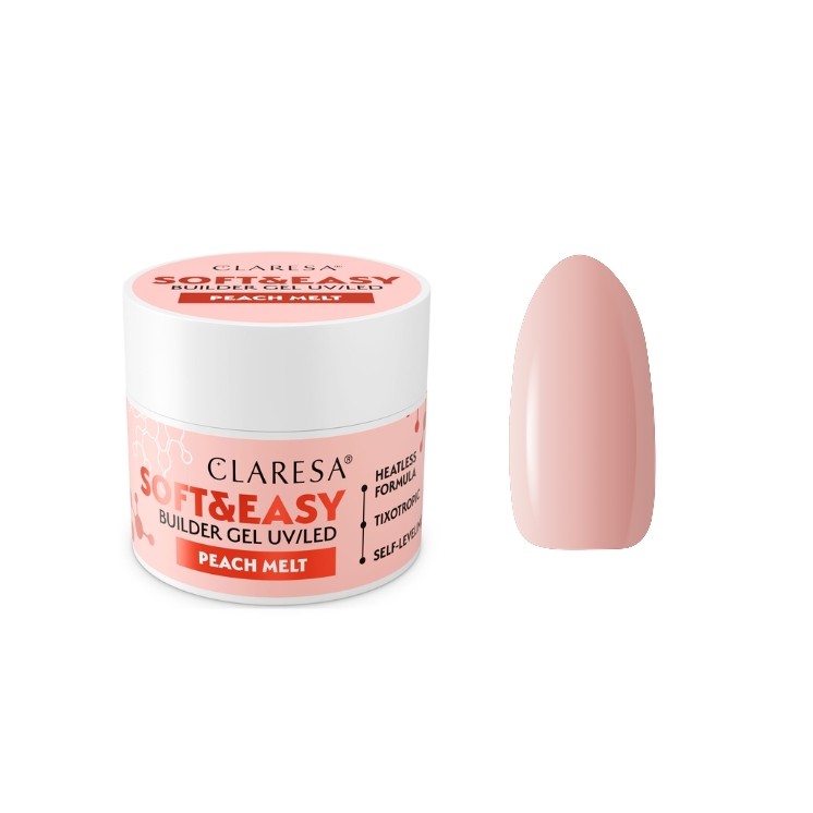 Gel de construction pour ongles Claresa Soft & Easy Peach Melt 45 g
