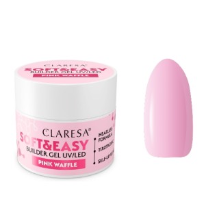Gel de construction pour ongles Claresa Soft & Easy Pink gaufré 45 g