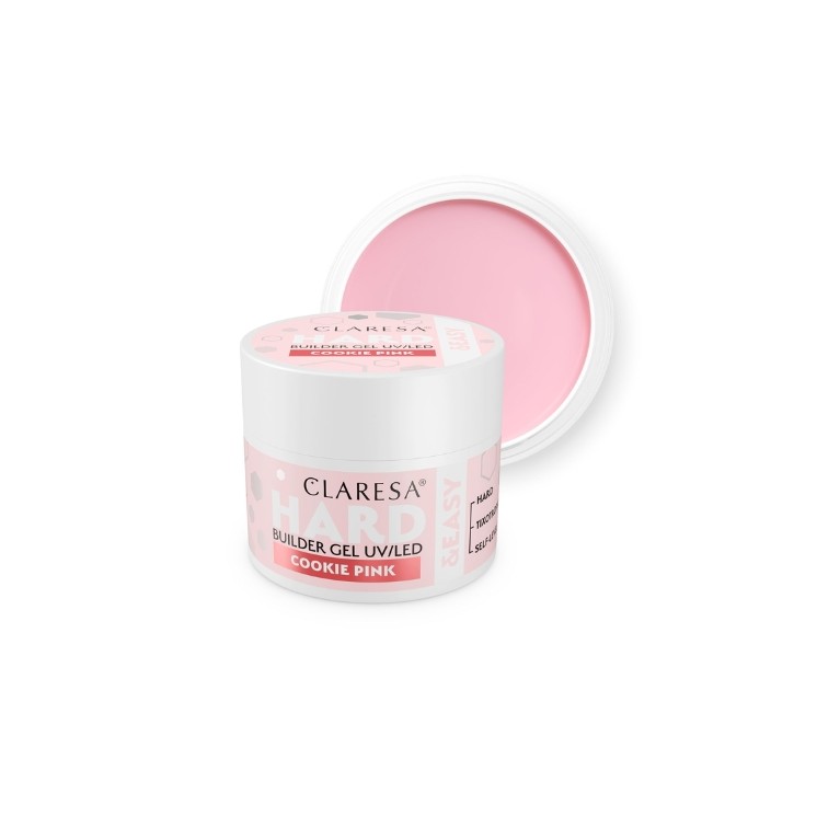 Gel de construction pour ongles Claresa Hard & Easy Cookie Pink 45 g