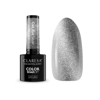 Vernis à ongles hybride Cat Eye Claresa Alchemy Silver 5