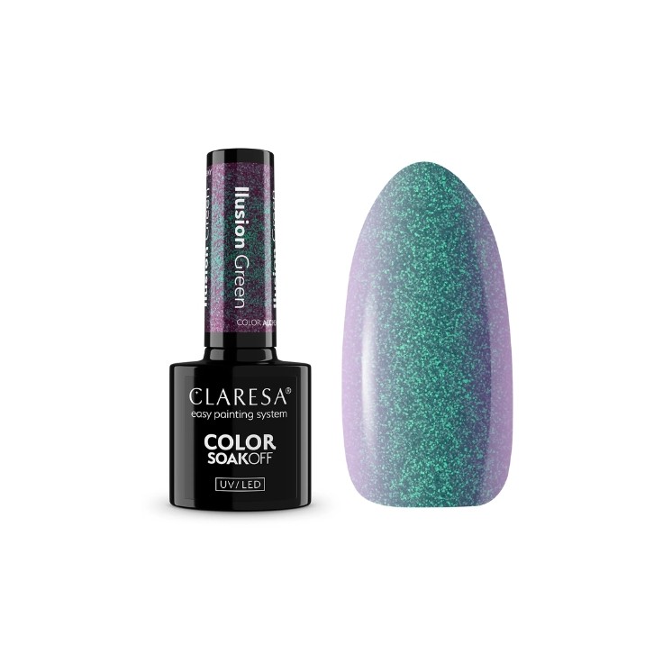 Vernis à ongles hybride Claresa Alchemy Illusion Green 5