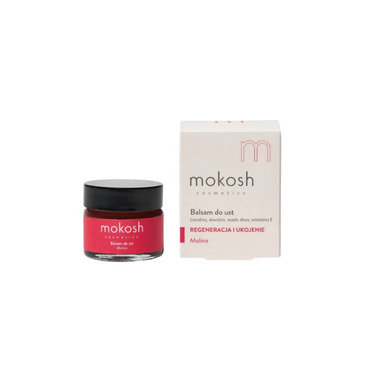 Mokosh Raspberry Lip Balm moisturizes and nourishes the dry skin of the lips