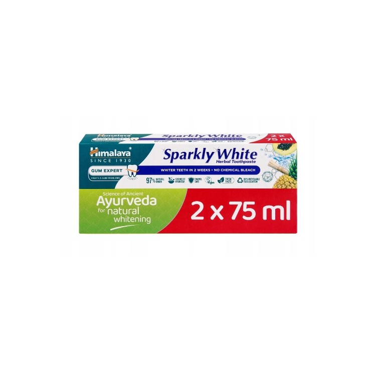 Himalaya Ayurveda Whitening Tandpasta Sparkly White 2 x 75 ml