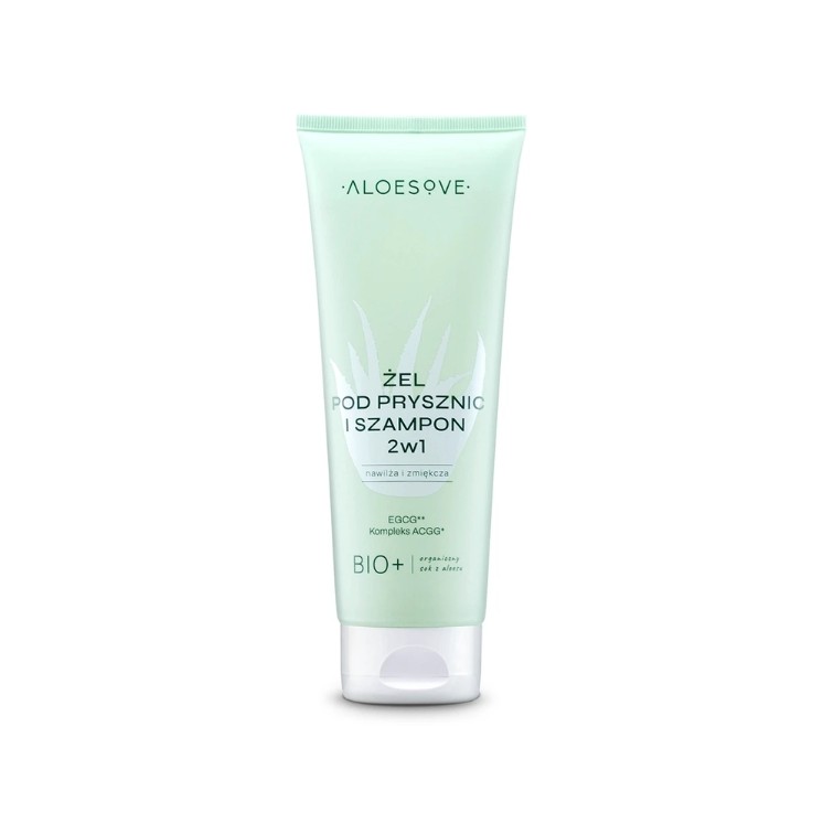 Gel douche et shampoing 2 en 1 Aloesove 250 ml