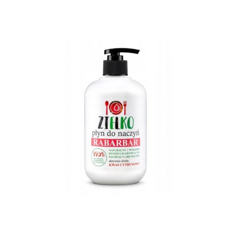 Liquide vaisselle Zielko naturelles et à la rhubarbe 500 ml