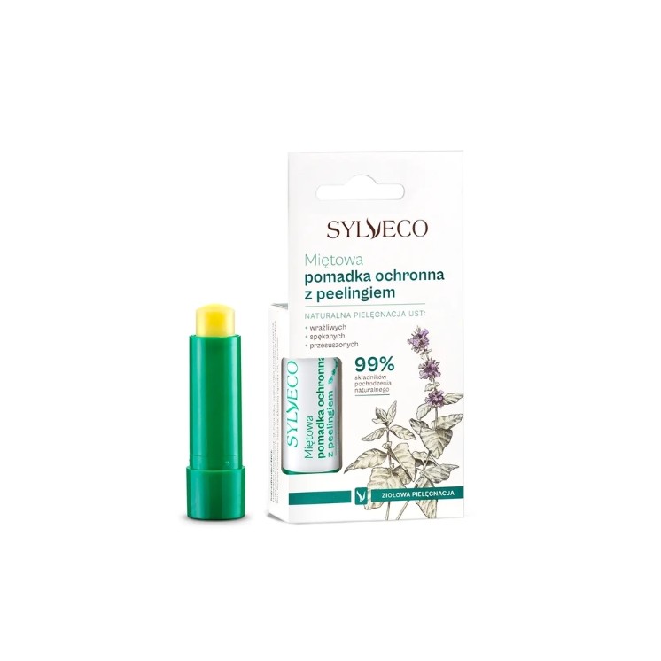 Sylveco mint Lippenstift met peeling en betuline 4,6 g
