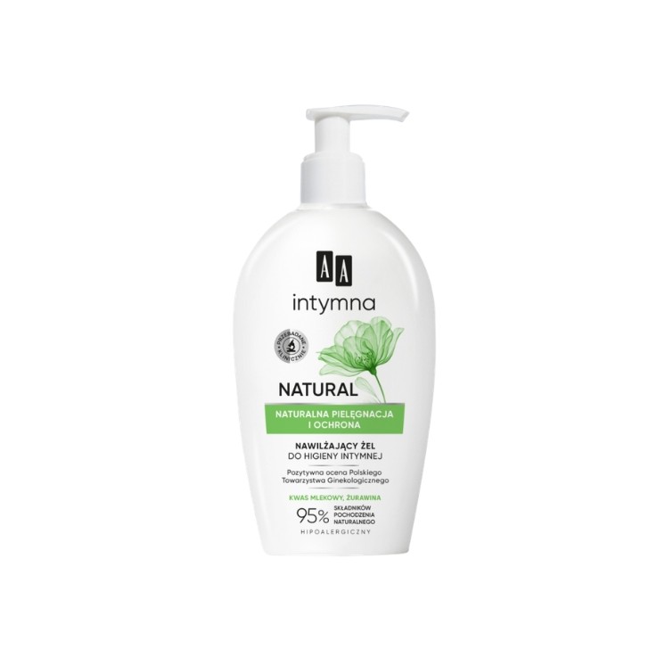 AA Intymna Ochrona + Pielęgnacja Żel do higieny intymnej Natural 300 ml 