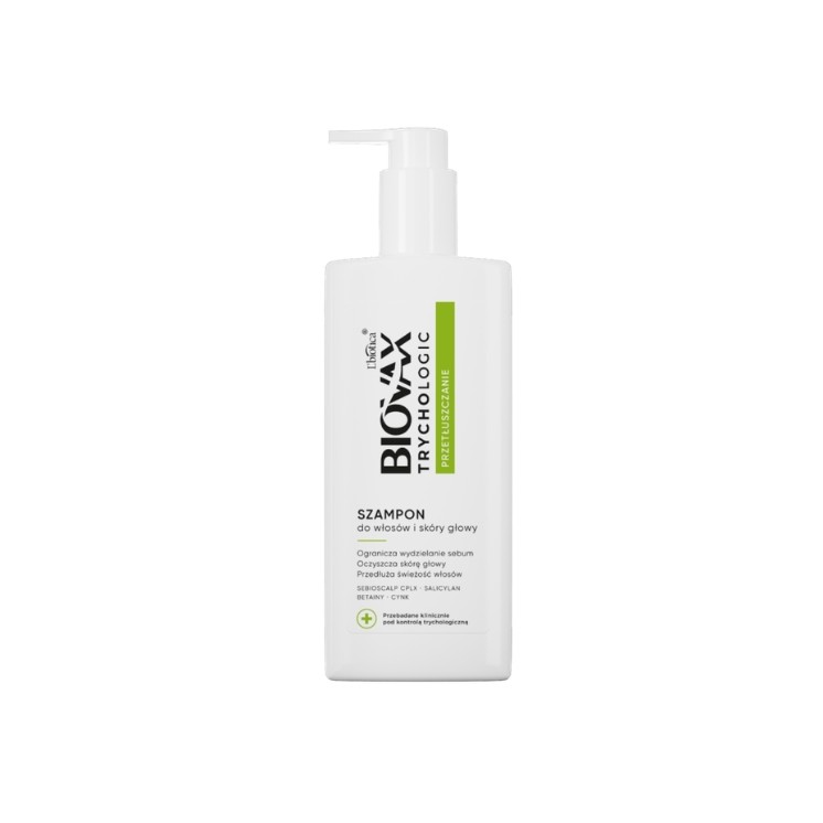 Shampoing L'biotica BIOVAX Trychologic pour cheveux et cuir chevelu gras 200 ml