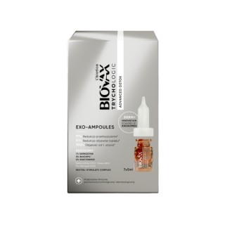 L'biotica Biovax Trychologic Exo-Ampoules Advanced Detox Kuracja detoksykująca 7 sztuk x 5 ml