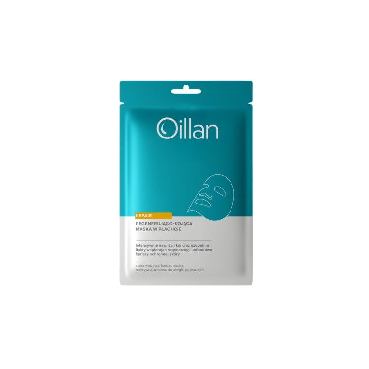 Masque en tissu apaisant et hydratant Oillan Repair (1 pièce)
