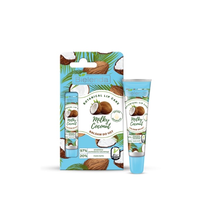 Baume à lèvres botanique Bielenda Soin des lèvres Noix Milky Coconut 10 g