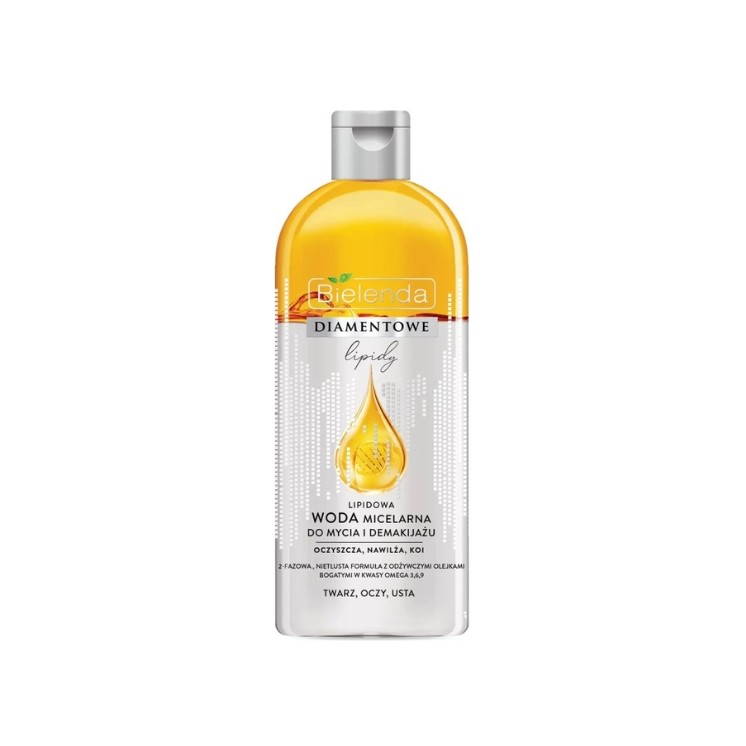 Eau micellaire Bielenda Diamond Lipids pour le nettoyage et le démaquillage