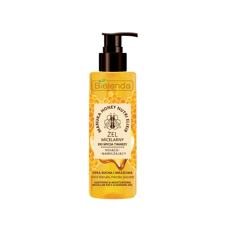 Bielenda MANUKA HONEY NUTRI ELIXIR Verzachtende en hydraterende micellaire gezichtsreinigingsgel 200 g