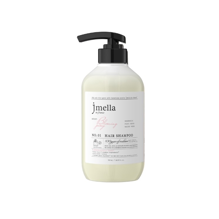 Jmella in France Blooming Peony perfumowany, wygładzająco-odżywczy Szampon do włosów suchych 500 ml