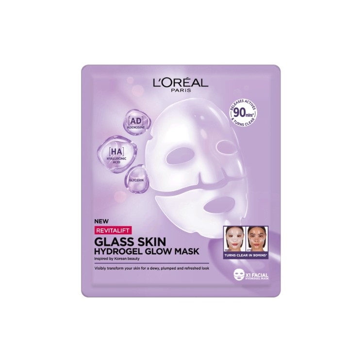 L'Oreal Paris Revitalift Glass Skin hydrożelowa Maska w płachcie rozświetlająca 1 sztuka