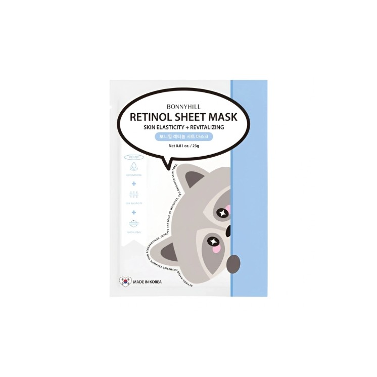 BonnyHill Retinol Sheet Mask: Verstevigend en revitaliserend gezichtsmasker (1 stuk)